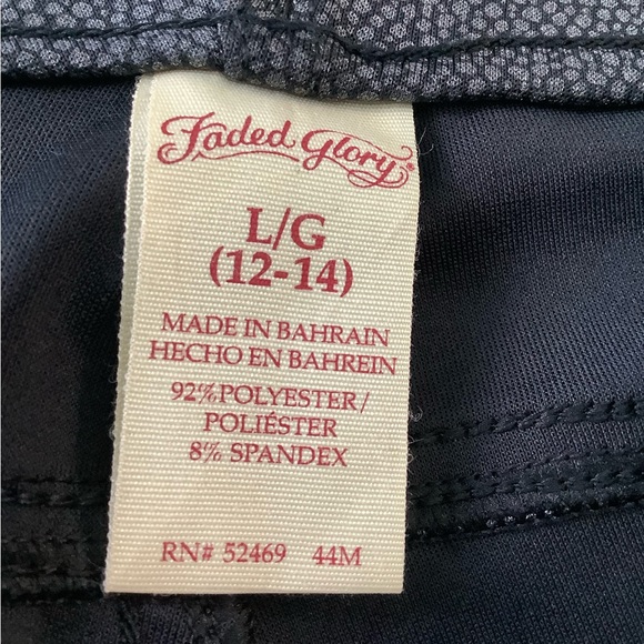 NWOT STRETCHY LEGGINGS SZ L (12-14) Gray/Black - Picture 6 of 6